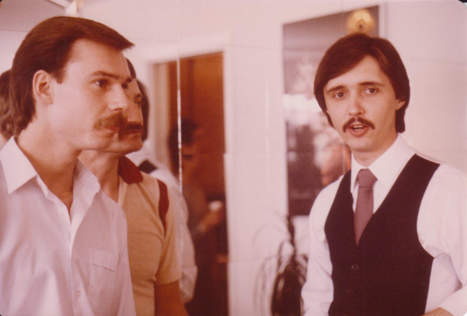 VMC Rehearsal night candid with Willi early1980s